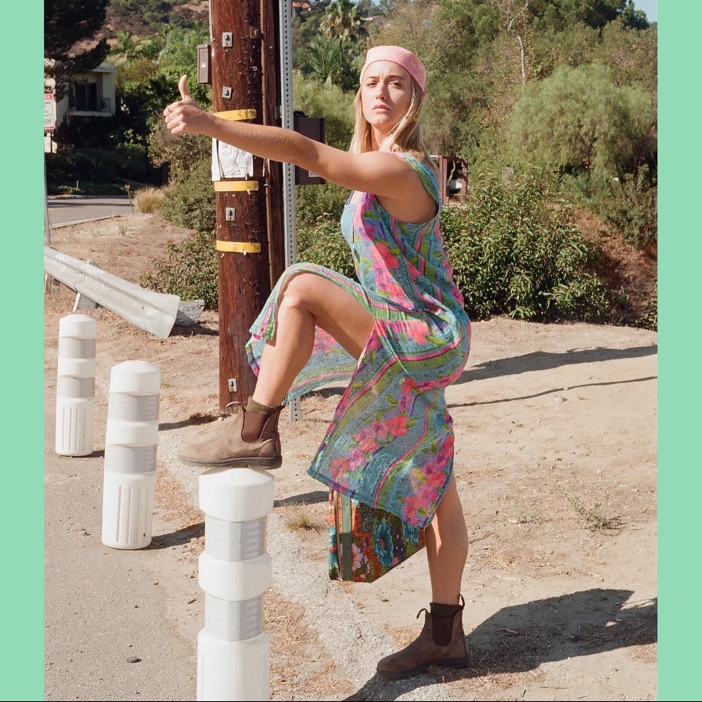 Vintage floral cover up dress